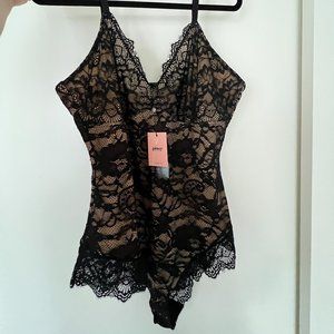 Pinsy - Black 2X - Shaping Lace Shapewear Bodysuit - BRAND NEW WITH TAGS